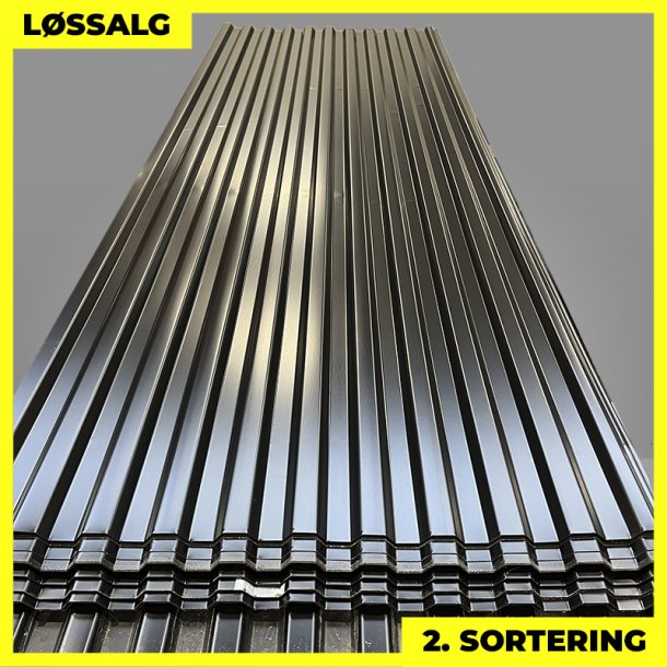 Trapezplade MTP 20 - 2. sortering - 3000 mm - Sort