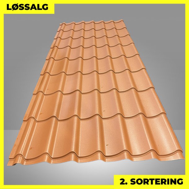 Teglstensprofil Traditionel - 2. sortering - 2920 mm - Mat Teglr�d