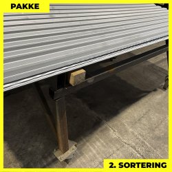 Trapezplade MTP 20 - 2. sortering - 10 stk. af ca. 3000 mm - Aluzink - 30 m�