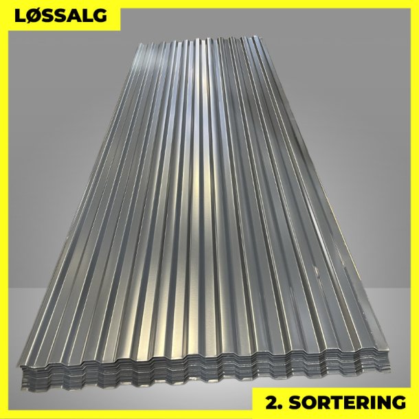 Trapezplade MTP 20 - 2. sortering - 3000 mm - Antracitgr�