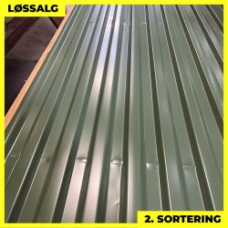 Trapezplade MTP 20 - 2. sortering - 3000 mm - Olivengr�n