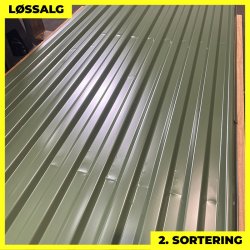 Trapezplade MTP 20 - 2. sortering - 3000 mm - Olivengr�n