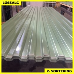 Trapezplade MTP 20 - 2. sortering - 3000 mm - Olivengr�n