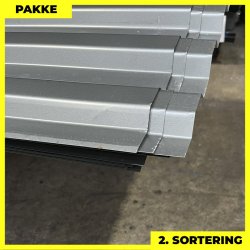 Trapezplade MTP 20 - 2. sortering - 14 stk. af 3000 mm - M�rk Silver - 42 m�