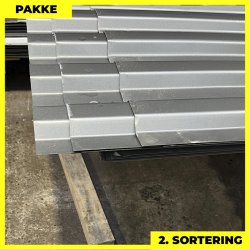 Trapezplade MTP 20 - 2. sortering - 14 stk. af 3000 mm - M�rk Silver - 42 m�