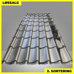 Teglstensprofil Traditionel - 2. sortering - 2920 mm - Mat Sort