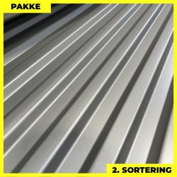 Trapezplade MTP 20 - 2. sortering - 9 stk. af 3000 mm - Silver - 27 m�