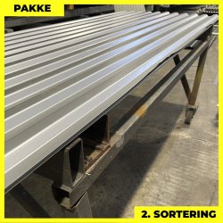 Trapezplade MTP 20 - 2. sortering - 9 stk. af 3000 mm - Silver - 27 m�