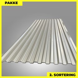 Trapezplade MTP 20 - 2. sortering - 9 stk. af 3000 mm - Silver - 27 m�