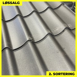 Teglstensprofil Traditionel m/ dug - 2. sortering - 2920 mm - Mat Sort