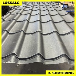 Teglstensprofil Traditionel m/ dug - 2. sortering - 2920 mm - Mat Sort