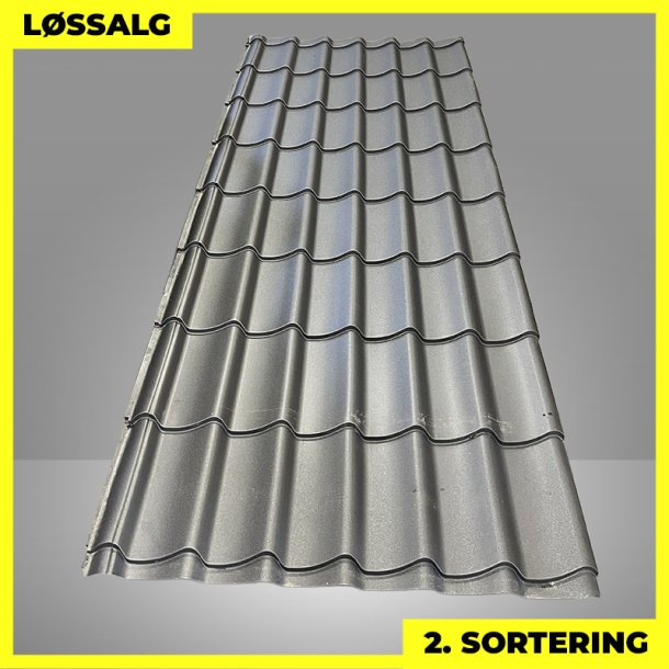 Teglstensprofil Traditionel m/ dug - 2. sortering - 2920 mm - Mat Sort