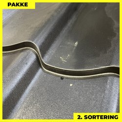 Teglstensprofil Traditionel - 2. sortering - 7 stk. af 2920 mm - Mat Sort - 22 m�