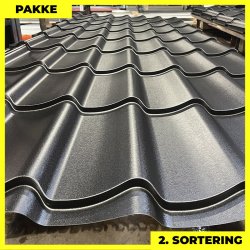 Teglstensprofil Traditionel - 2. sortering - 7 stk. af 2920 mm - Mat Sort - 22 m�