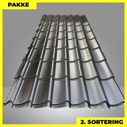 Teglstensprofil Traditionel - 2. sortering - 7 stk. af 2920 mm - Mat Sort - 22 m�