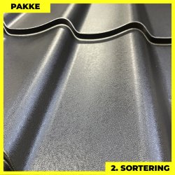 Teglstensprofil Traditionel m/ dug - 2. sortering - 17 stk. af 2920 mm - Mat Sort - 53,6 m�