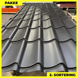 Teglstensprofil Traditionel m/ dug - 2. sortering - 17 stk. af 2920 mm - Mat Sort - 53,6 m�