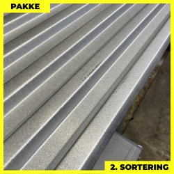 Trapezplade MTP 20 - 2. sortering - 6 stk. af 3000 mm - Aluzink - 18 m�