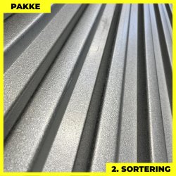 Trapezplade MTP 20 - 2. sortering - 6 stk. af 3000 mm - Aluzink - 18 m�