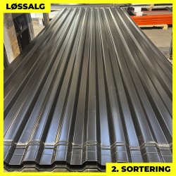 Trapezplade MTP 20 - 2. sortering - 3000 mm - Sort