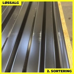 Trapezplade MTP 20 - 2. sortering - 3000 mm - Sort