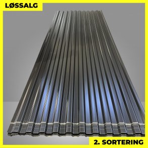 Trapezplade MTP 20 - 2. sortering - 3000 mm - Sort