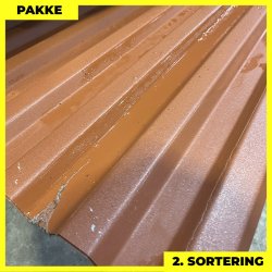 Trapezplade MTP 20 - 2. sortering - 4 stk. af 3000 mm - Perle Kobber - 12 m�