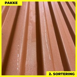 Trapezplade MTP 20 - 2. sortering - 4 stk. af 3000 mm - Perle Kobber - 12 m�