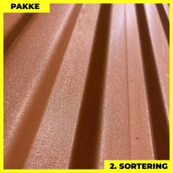 Trapezplade MTP 20 - 2. sortering - 4 stk. af 3000 mm - Perle Kobber - 12 m�