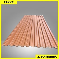 Trapezplade MTP 20 - 2. sortering - 4 stk. af 3000 mm - Perle Kobber - 12 m�