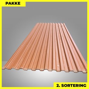 Trapezplade MTP 20 - 2. sortering - 4 stk. af 3000 mm - Perle Kobber - 12 m�