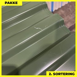 Trapezplade MTP 20 - 2. sortering - 8 stk. af 3000 mm - Olivengr�n - 24 m�