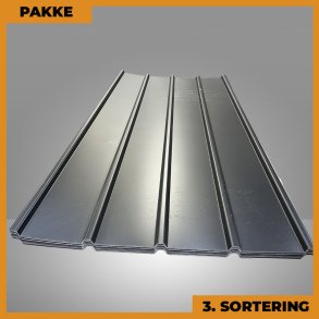 Pandeplade MTP 20/220 - 3. sortering - 20 stk. af 3000 mm - Sort - 64,8 m�