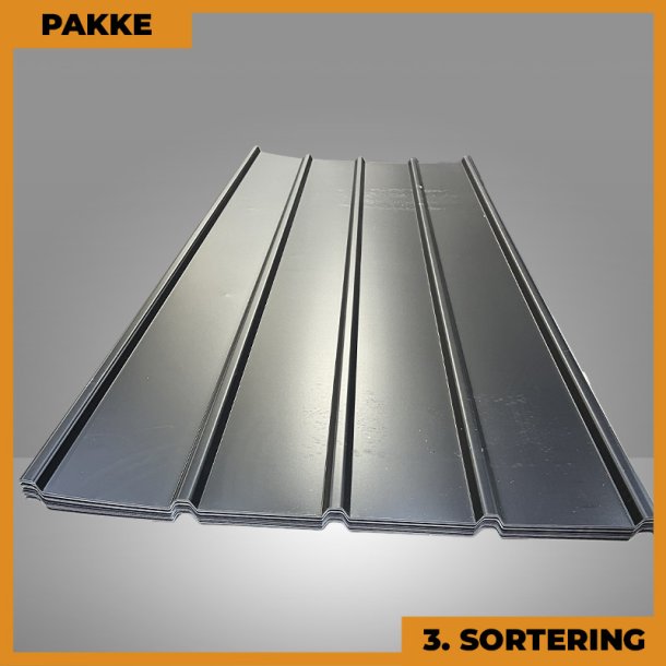 Pandeplade MTP 20/220 - 3. sortering - 20 stk. af 3000 mm - Sort - 64,8 m�