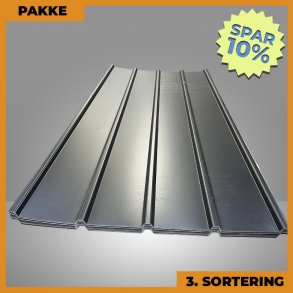 Pandeplade MTP 20/220 - 3. sortering - 20 stk. af 3000 mm - Sort - 64,8 m�
