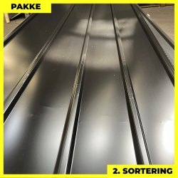Pandeplade MTP 20/220 - 2. sortering - 4 stk. af 4000 mm - Sort - 17,2 m�