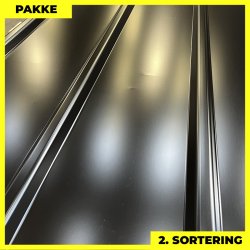 Pandeplade MTP 20/220 - 2. sortering - 4 stk. af 4000 mm - Sort - 17,2 m�