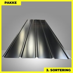 Pandeplade MTP 20/220 - 2. sortering - 4 stk. af 4000 mm - Sort - 17,2 m�