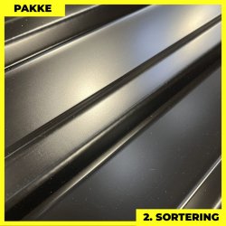 Trapezplade MTP 21 m/ dug - 2. sortering - 3 stk. af 5500 mm - Sort - 17 m�