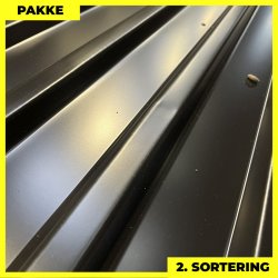 Trapezplade MTP 21 m/ dug - 2. sortering - 3 stk. af 5500 mm - Sort - 17 m�