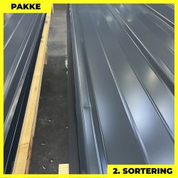 Pandeplade MTP 20/220 - 2. sortering - 7 stk. af 3000 mm - Antracitgr� - 22,6 m�