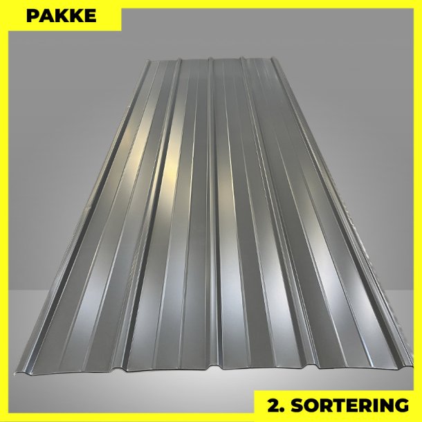 Pandeplade MTP 20/220 - 2. sortering - 7 stk. af 3000 mm - Antracitgr� - 22,6 m�