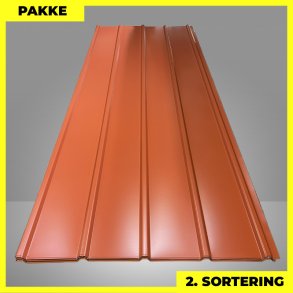 Pandeplade MTP 20/220 - 2. sortering - 11 stk. af 3000 mm - Teglr�d - 35,6 m�