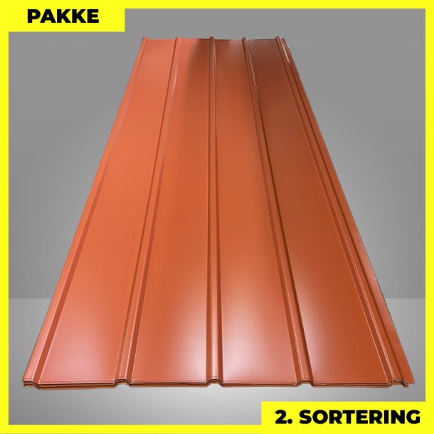 Pandeplade MTP 20/220 - 2. sortering - 11 stk. af 3000 mm - Teglr�d - 35,6 m�