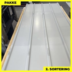 Pandeplade MTP 20/220 - 2. sortering - 13 stk. af 3000 mm - Lysegr� - 42,1 m�