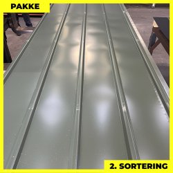 Pandeplade MTP 20/220 m/ dug - 2. sortering - 5 stk. af 3000 mm - Gr�n - 16,2 m�