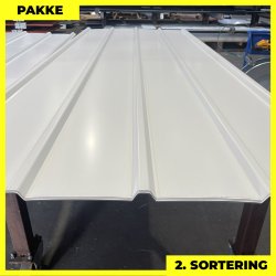Pandeplade MTP 20/220 - 2. sortering - 8 stk. af 3000 mm - Hvid - 25,9 m�