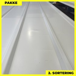 Pandeplade MTP 20/220 - 2. sortering - 8 stk. af 3000 mm - Hvid - 25,9 m�