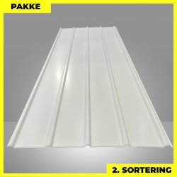Pandeplade MTP 20/220 - 2. sortering - 8 stk. af 3000 mm - Hvid - 25,9 m�