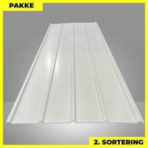 Pandeplade MTP 20/220 - 2. sortering - 8 stk. af 3000 mm - Hvid - 25,9 m�